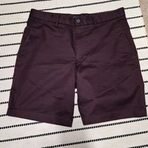 Banana Republic Men's Deep Burgundy Flat Front Shorts
